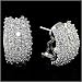 Cubic-zirconia Rhodium Finish Sterling Silver Earrings
