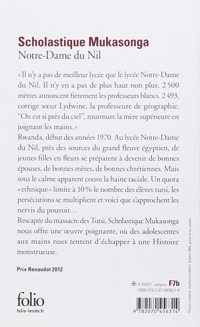 Notre-dame Du Nil (French Edition): Scholastique Mukasonga ... Notre-dame Du Nil (French Edition): Scholastique Mukasonga ...
