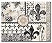CounterArt Cherish Fleur De Lis Glass Cutting Board, 15 x 12 Inches