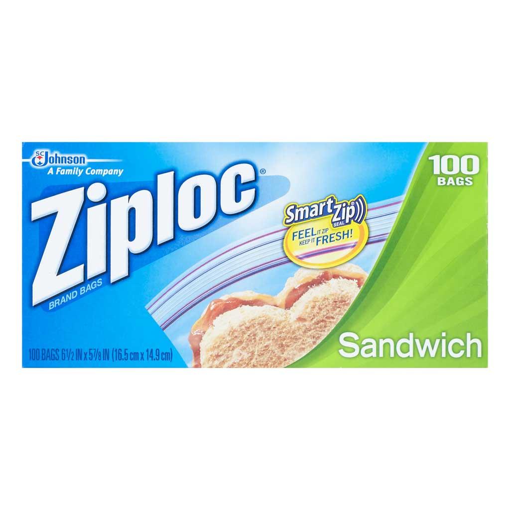 Ziploc Sandwich Bag Value Pack, 100 Count (Pack of 3