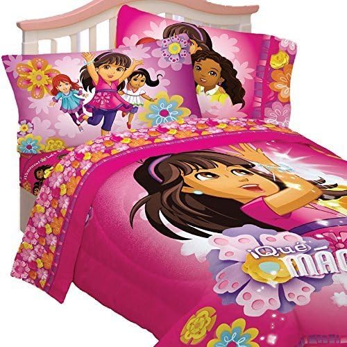 4pc Dora the Explorer Twin Bedding Set Dora and Friends Hola Amigos Comforter and Sheet Set by Store51 LLC