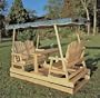 Deluxe Garden Glider with Canopy (White Cedar) (71"H x 44"W x 94"D)