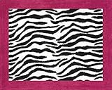 JoJoDesigns Rug-Zebra-PK Funky Zebra Accent Floor Rug