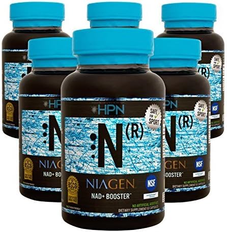 Niagen N(r) NAD Booster (Nicotinamide Riboside) by HPN (125 mg, 60 capsules) - 6 Pack by HPN