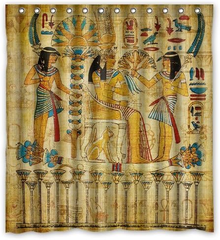 Old egyptian papyrus custom shower curtain 66*72inches