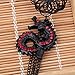 YAZILIND Black Stretch Gothic Tattoo Henna Choker Hippy Dragon Pendant Necklace Elastic 80s 90s