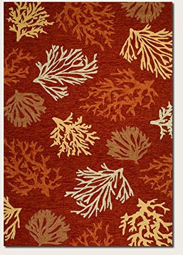 Hand-Hooked Outdoor Escape Sea Reef Rug - 8' x 11'