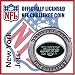 New York Jets NFL Football Helmet Challenge Coin Poker Card Guard with Air Tite Holder