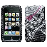 MyBat Apple iPhone 3G / iPhone 3GS Diamante Protector Cover - Skull