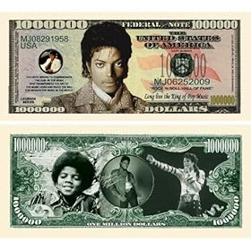  Michael Jackson  King of Pop inch Million Dollar Bill Novelty Note (Toy)