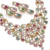 Multicolor Tiered Peardrops style Wedding Jewellery Set, Necklace & earrings Also a Indian Bridal Jewelry style by janoejewels. 3 gorgeous colour combinations.