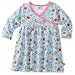 Zutano Windy Days Organic Long Sleeve Wrap Dress, Blue Bird, 18 Months  (12-18 months)