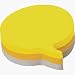 Electronics : Post-It Shaped Notes Cube Speech Bubble Pad of 225 Sheets Yellow and Grey Ref 2007SP