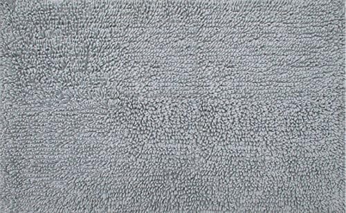 Grund Bath Rugs b2667-1267001 Namo Dilworth Series Organic Cotton Non Skid Bath Rug, 21" x 34", Slate Gray