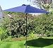 2.70cm BLUE POLYESTER ALUMINIUM POWDER COATED GARDEN FURNITURE PARASOL WITH CRANK