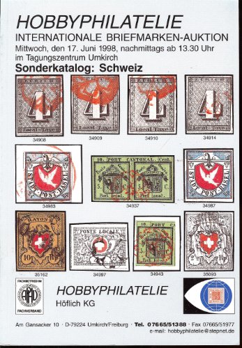 Internationale Briefmarken-auktion: Sonderkatalog: Deutsches Reich 1872-1945. Zeppelin- Und Luftpost (Stamp Auction Catalog) (Hobbyphilatelie, 31 Marz 1998) (Paperback)