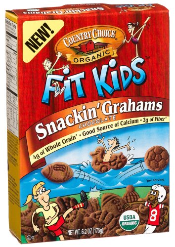 Country Choice Organic Fit Kids Grahams, Chocolate, 6.2-Ounce Boxes (Pack of 8) by Country Choice Organic