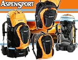 ASPENSPORT Riesen Trekkingrucksack von CONQUEST, 70 Liter, orange/black