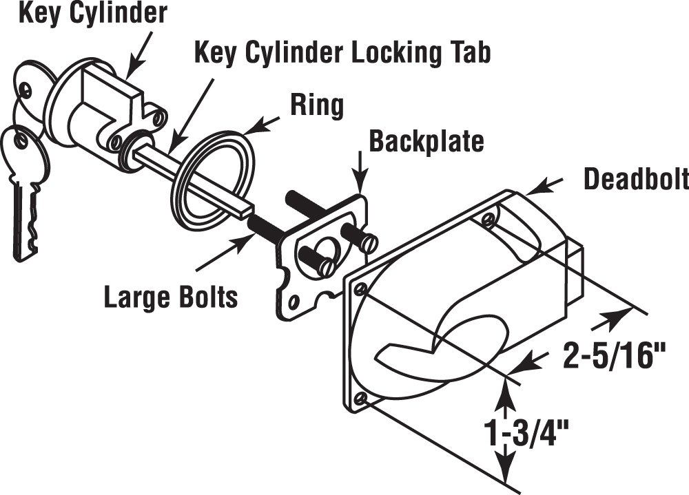 Amazon.com: Prime-Line Products GD 52119 Deadbolt Lock, Center ...