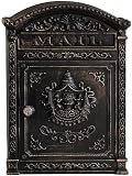Victorian Style Locking Mailbox (Bronze) (17.5H x 12.25W x 3.75D)