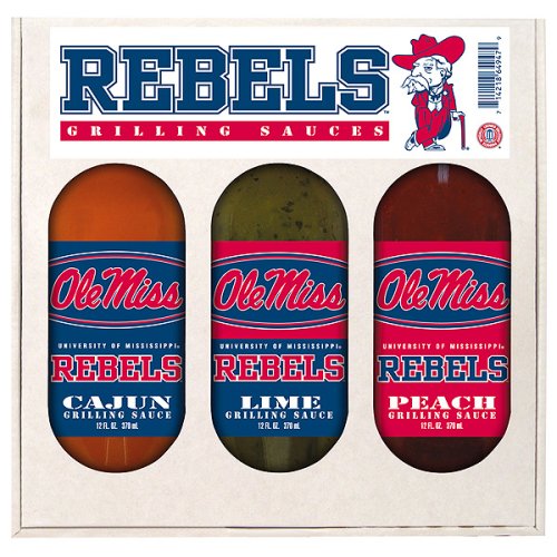 University of Mississippi Rebels Grilling Gift Set by Hot Sauce Harrys
