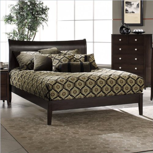 Queen Hillsdale Tiburon Bentwood Modern Platform Bed in Espresso Finish