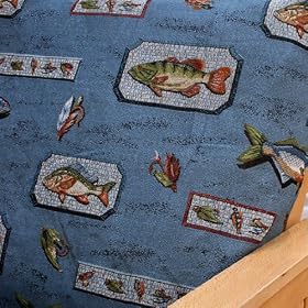 Fish Tails Futon Cover Full 5pc Pillow set 556 by SlipcoverShop