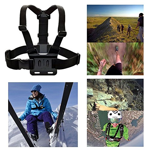 Mixbrix® Chest Mount Harness + Three-way Pivot Arm+ Buckle Basic Mount + Aluminum Thumbscrew Kit for GoPro Hero 1 2 3 3+ 4 cameras