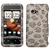HTC ADR 6300 (Incredible) Leopard Skin/camel Diamante Diamond Protector Cov ....