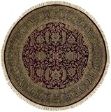 Alwar Rug 8' Round Maroon