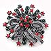 Soulbreezecollection Christmas Red and Green Wreath Flower Brooch Pin Pendant Necklace Compatible