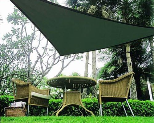 Idirectmart Triangle Sun Shade Sail 16 Feet 5 Inches - Green