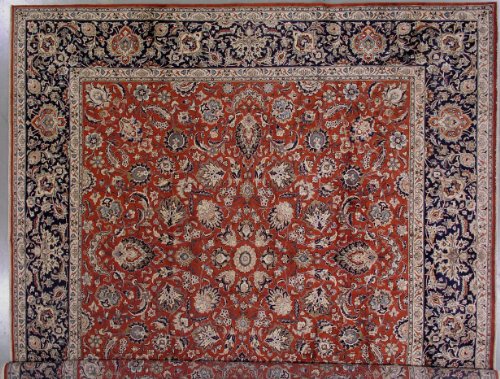 12x13 RUST FINE PERSIAN MASHAD ORIENTAL AREA 