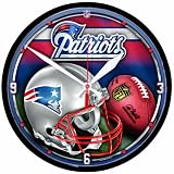 New England Patriots Round Clock