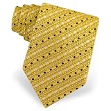 Roanoke Geo Tie by Jacob Alexander - Gold Polyester