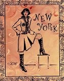 New York MUSEUM WRAP CANVAS Print With Added Heavy BRUSHSTROKES Shari White 11x14