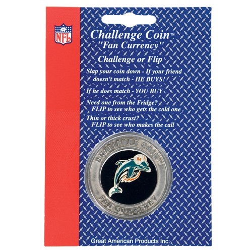 Miami Dolphins NFL Challenge Coin/Lucky Poker Chip