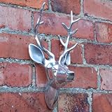Aluminum Wall Mounted Stag's Head For Inside Or Out