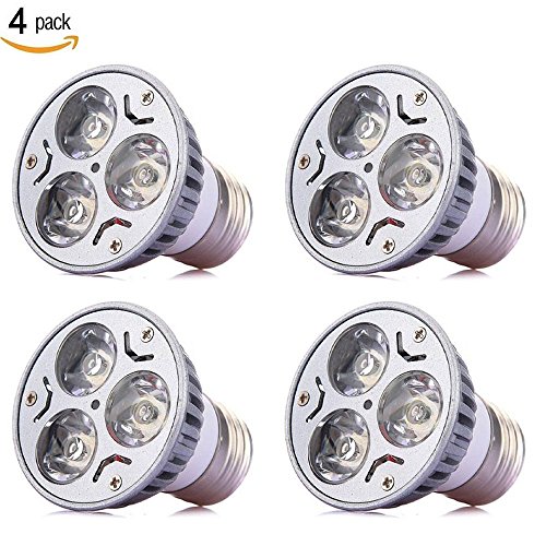 eSavebulbs 6W Hydroponic LED Grow Light,E27 Base,Red Blue Led Spotlight,Hydroponic Garden Greenhouse Lighting Lamp,for Indoor Plants(4 pcs)