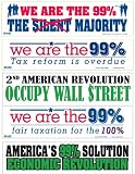 Variety 5-Pack Of Political Rally We Are The 99% OWS Occupy Wall Street Bumper Stickers - 1 Each Of 5 Designs
