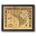 Solid Wood Black Framed Old World Map Vintage Style Photo Wall Decor Pictures Art Print