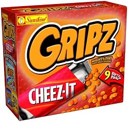 Cheez-it Baked Snack Crackers, Gripz Mighty Tiny, 9-Count Packets (Pack of 6)