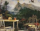 Dino Land Chair Rail Mural