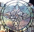 Stained Glass Window Panel 12''x12'' Round {9038-s}