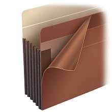 Smead Pocket, Letter, Straight, 7-Inch Expansion, Redrope 5 per Box (73395)