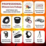 Professional 15Piece Ultimate Lens Package With Pro Bounce, Swivel, Zoom Fl ....