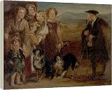 Box Canvas Print of A Highland Family from Nottingham Prints