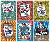 Where's Wally books: 5 large picture books and 1 Sticker Book (Where's Wally / Where's Wally Now / Wheres Wally The Fantastic Journey / Wheres Wally The Wonder Book / Wheres Wally In Hollywood)