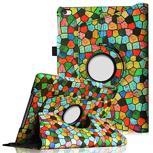 Fintie iPad mini 1/2/3 Case - 360 Degree Rotating Stand Case Cover with Auto Sleep / Wake Feature for Apple iPad mini 1 / iPad mini 2 / iPad mini 3, Stained Glass Mosaic