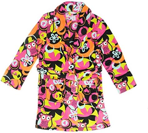 Tweenklz Big Girls' "Owl" Fleece Robe Medium